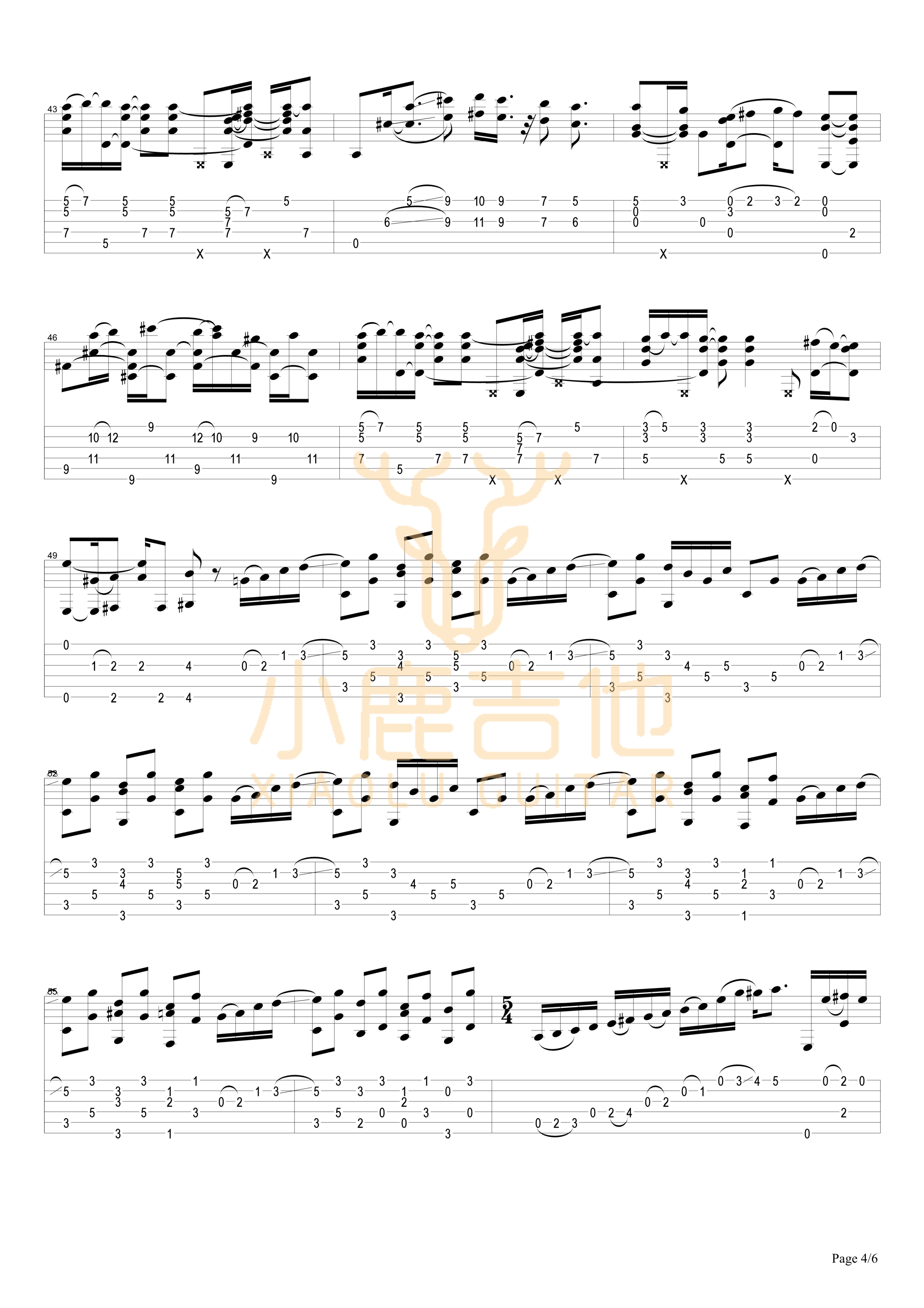 Guitar Rag-Tommy Emmanuel指弹吉他谱（小鹿吉他）