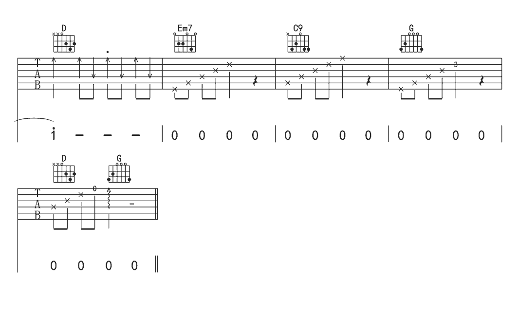 精彩才刚刚开始吉他谱 G调六线谱_简单版_易烊千玺