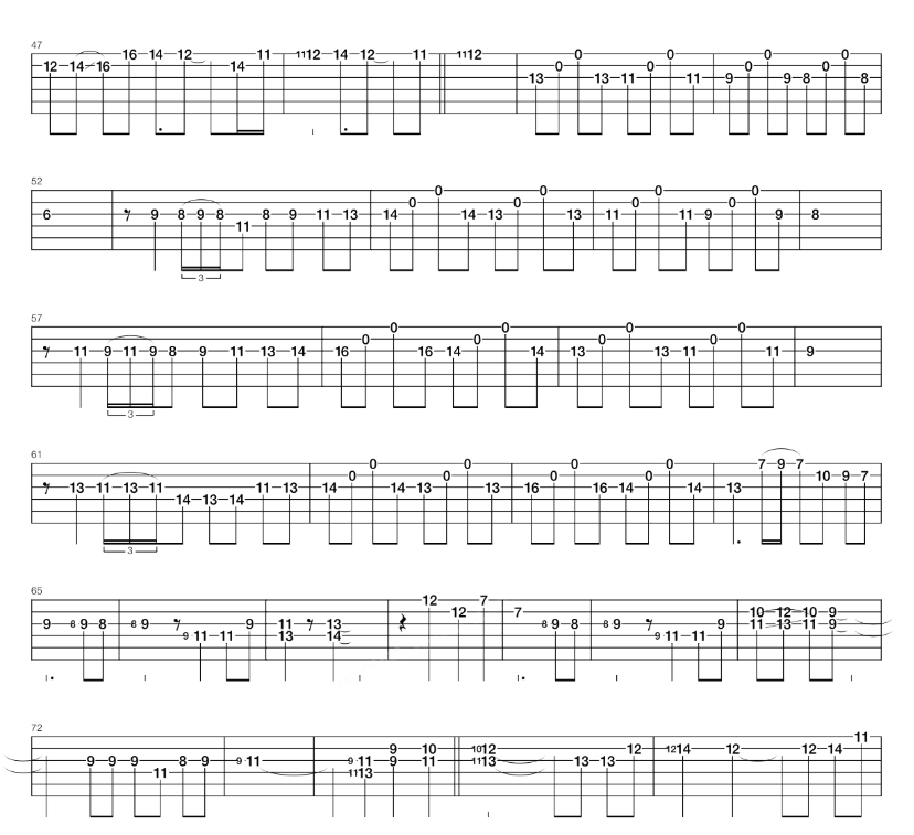 午后柠檬树下的阳光指弹谱 原调六线谱_高清版_DEPAPEPE