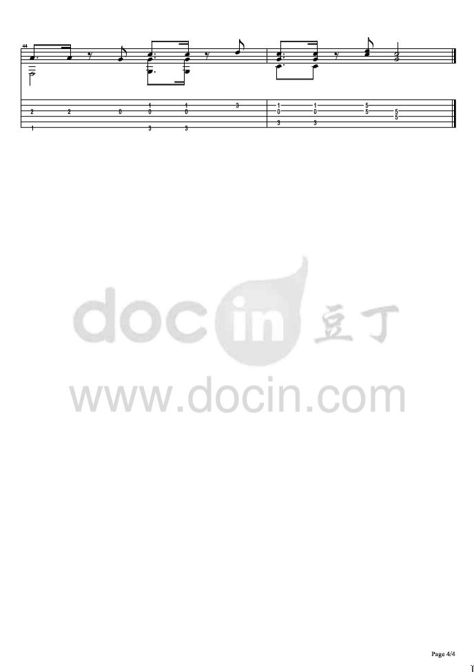 恋爱循环指弹谱 原调六线谱_豆丁网编配_花泽香菜