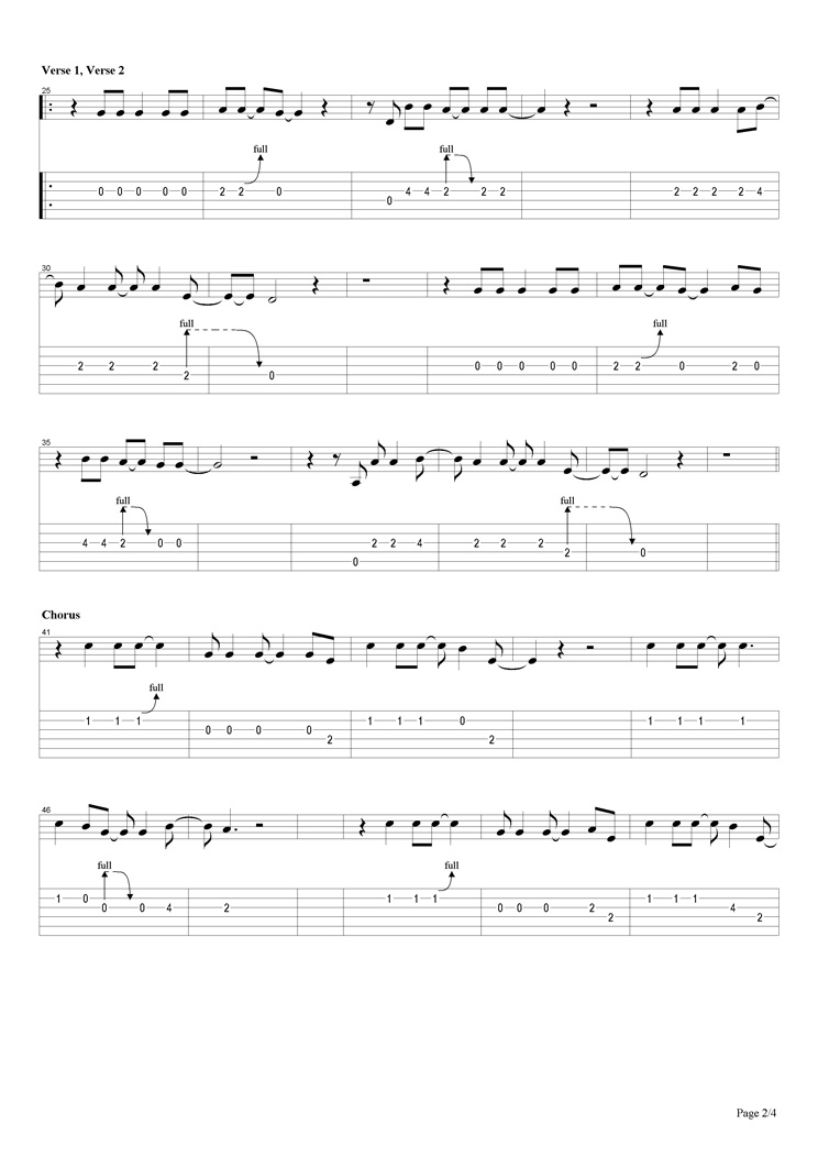 Patience指弹谱 原调六线谱_搜谱网编配_民歌