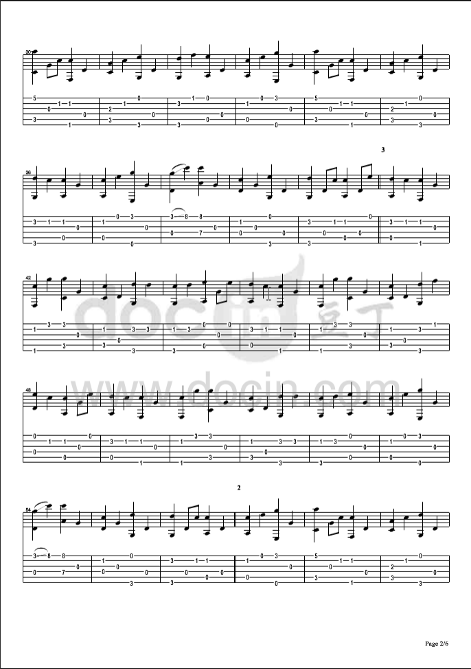 alice吉他指弹谱 原调_六线谱_初音未来