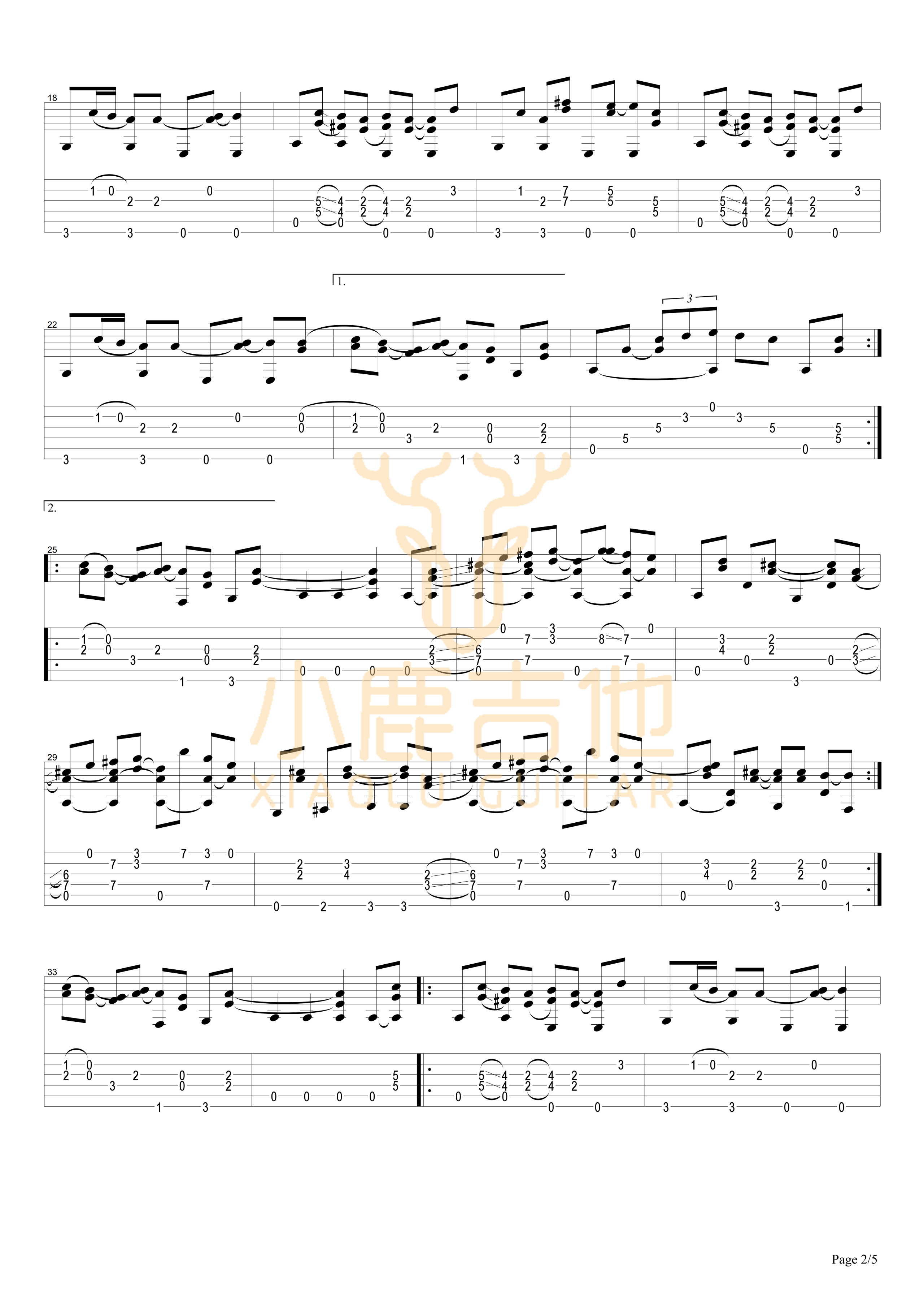 Old Town-Tommy Emmanuel指弹吉他谱（小鹿吉他）