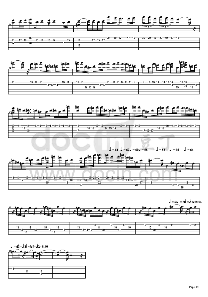 争气指弹谱 原调六线谱_豆丁网编配_容祖儿