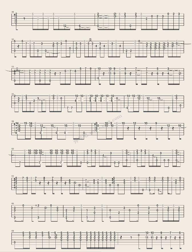 in the morning吉他指弹谱 C调原版_豆丁编配_押尾桑