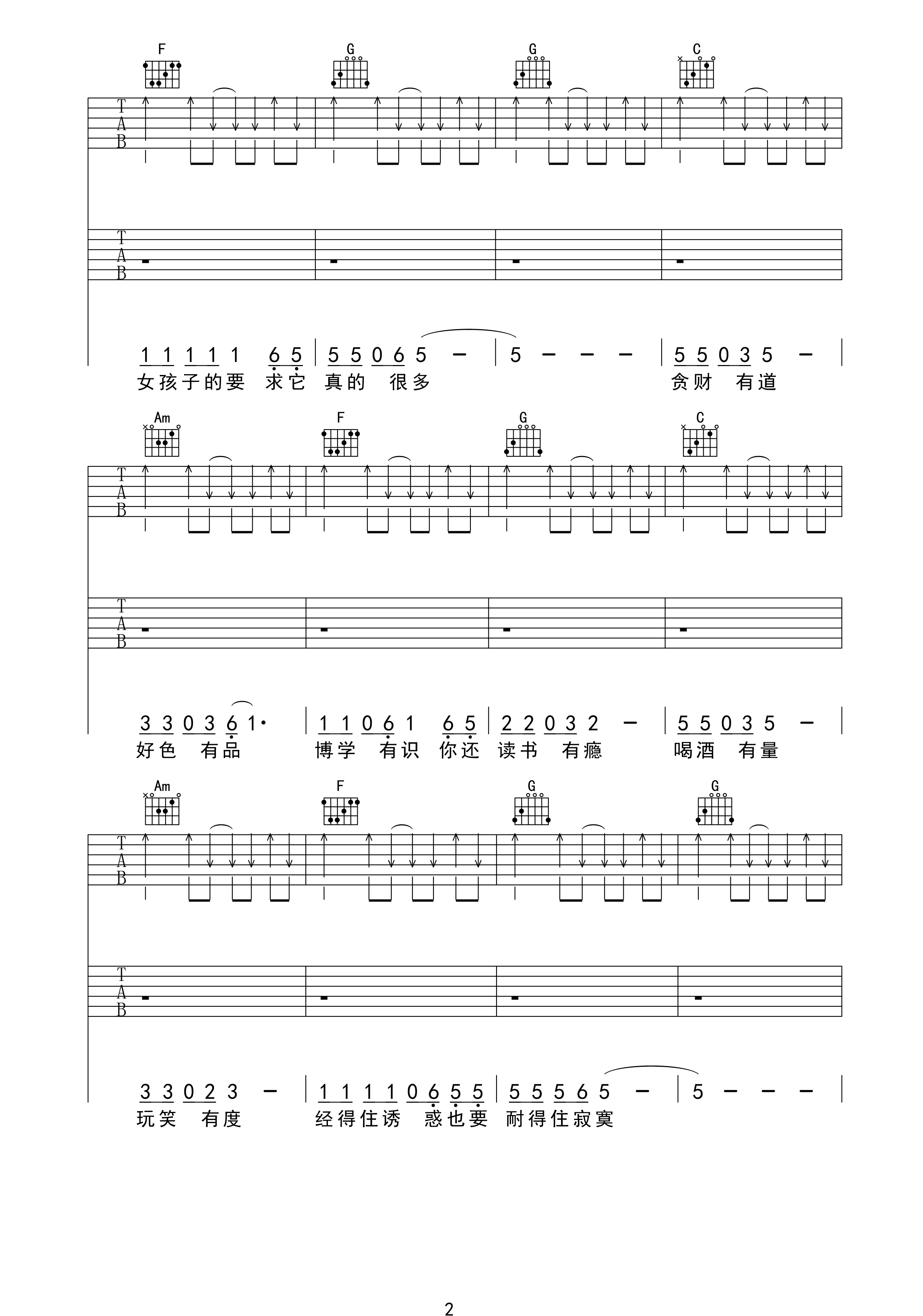 谈个恋爱真难吉他谱主音_张闯