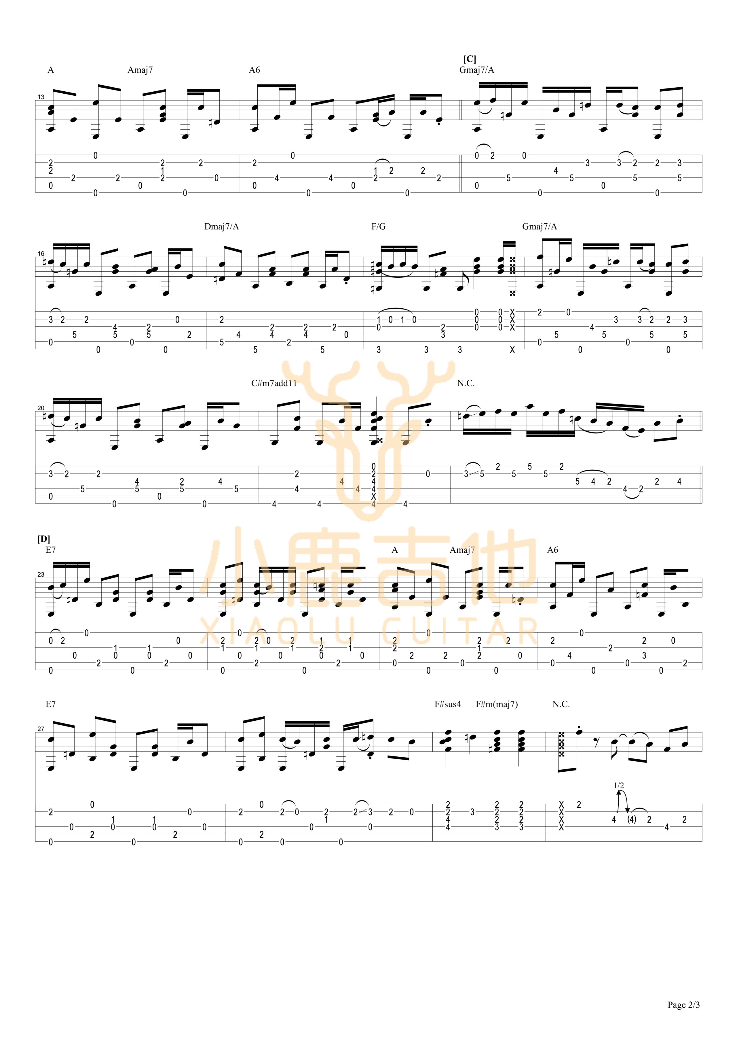 I Go To Rio-Tommy Emmanuel指弹吉他谱（小鹿吉他）