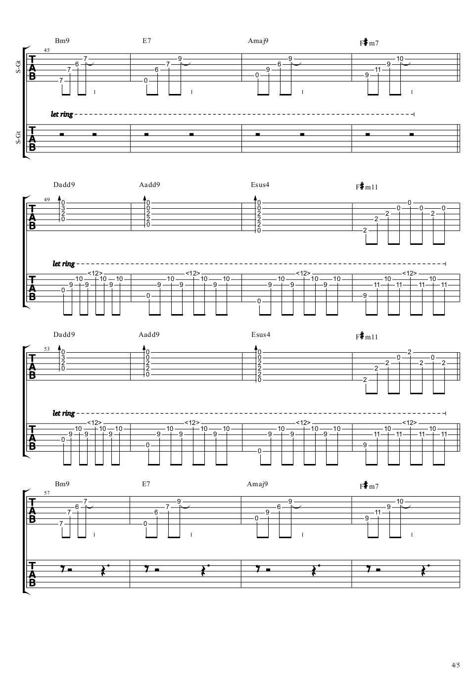 你只是经过吉他谱 双吉他版_孙鹏编配_陈鸿宇