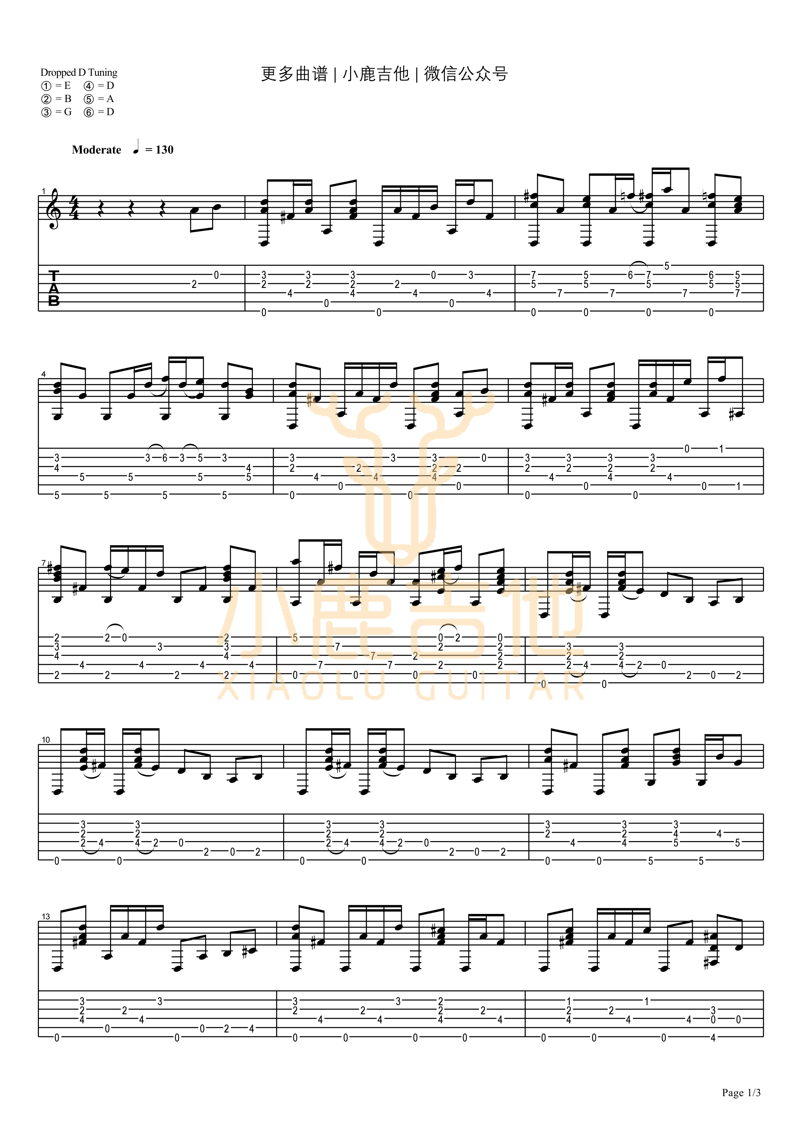 Do I Ever Cross Your Mind-Tommy Emmanuel指弹吉他谱_小鹿吉他