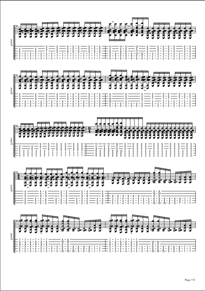 Big blue ocean指弹谱 D调原版_六线谱_押尾桑