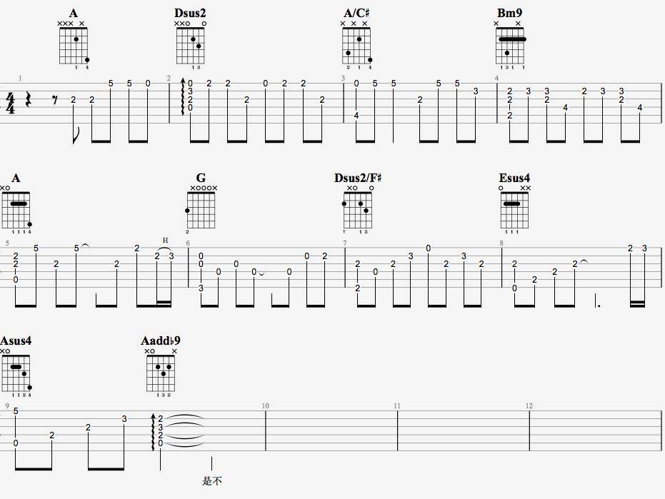 你，好不好吉他谱 D调_7t吉他教室编配_周兴哲