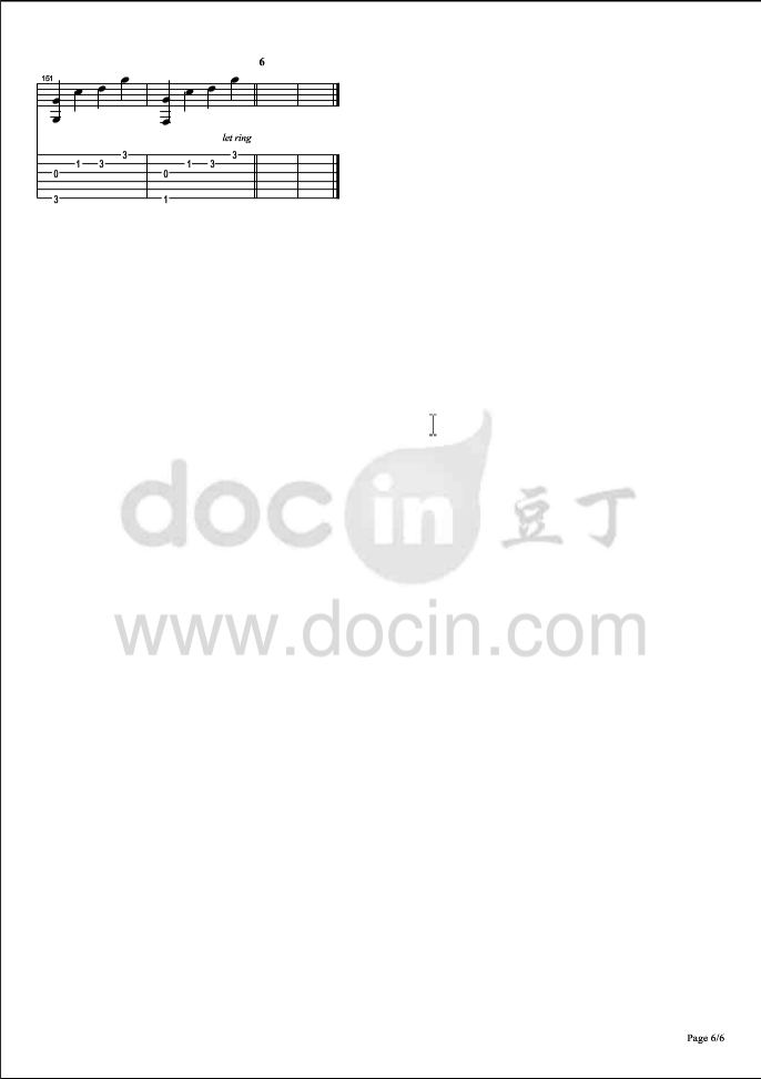 alice吉他指弹谱 原调_六线谱_初音未来