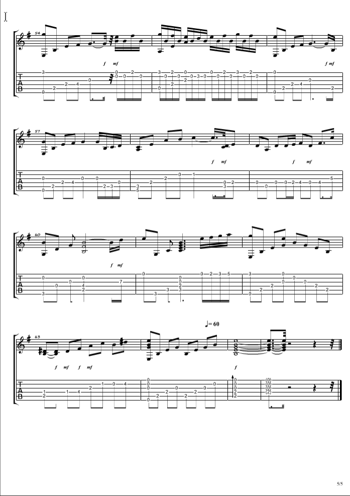 tears指弹谱 原调六线谱_忆往琴声编配_伍伍慧