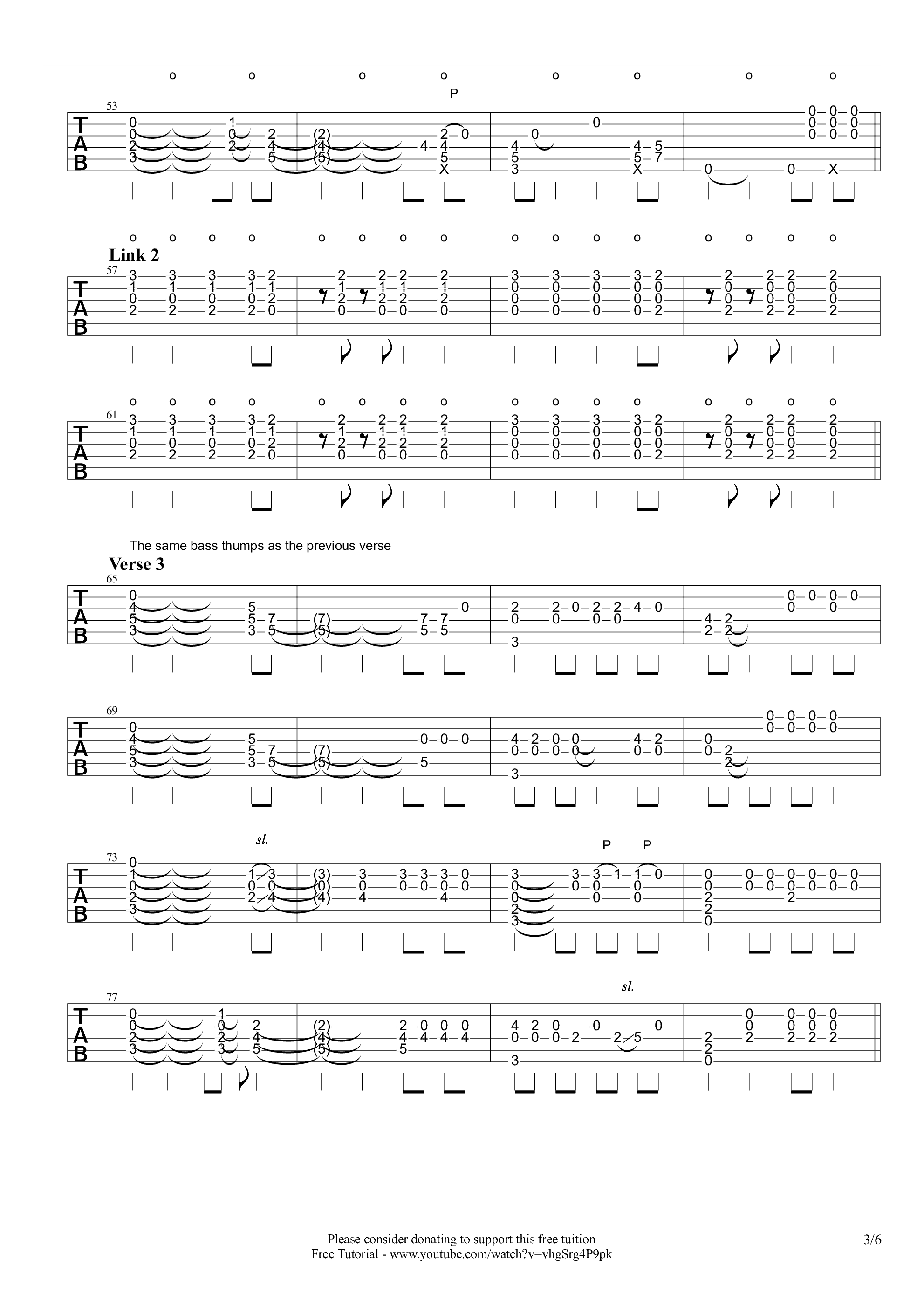 viva la vida指弹谱 原调六线谱_高清版_酷玩乐队