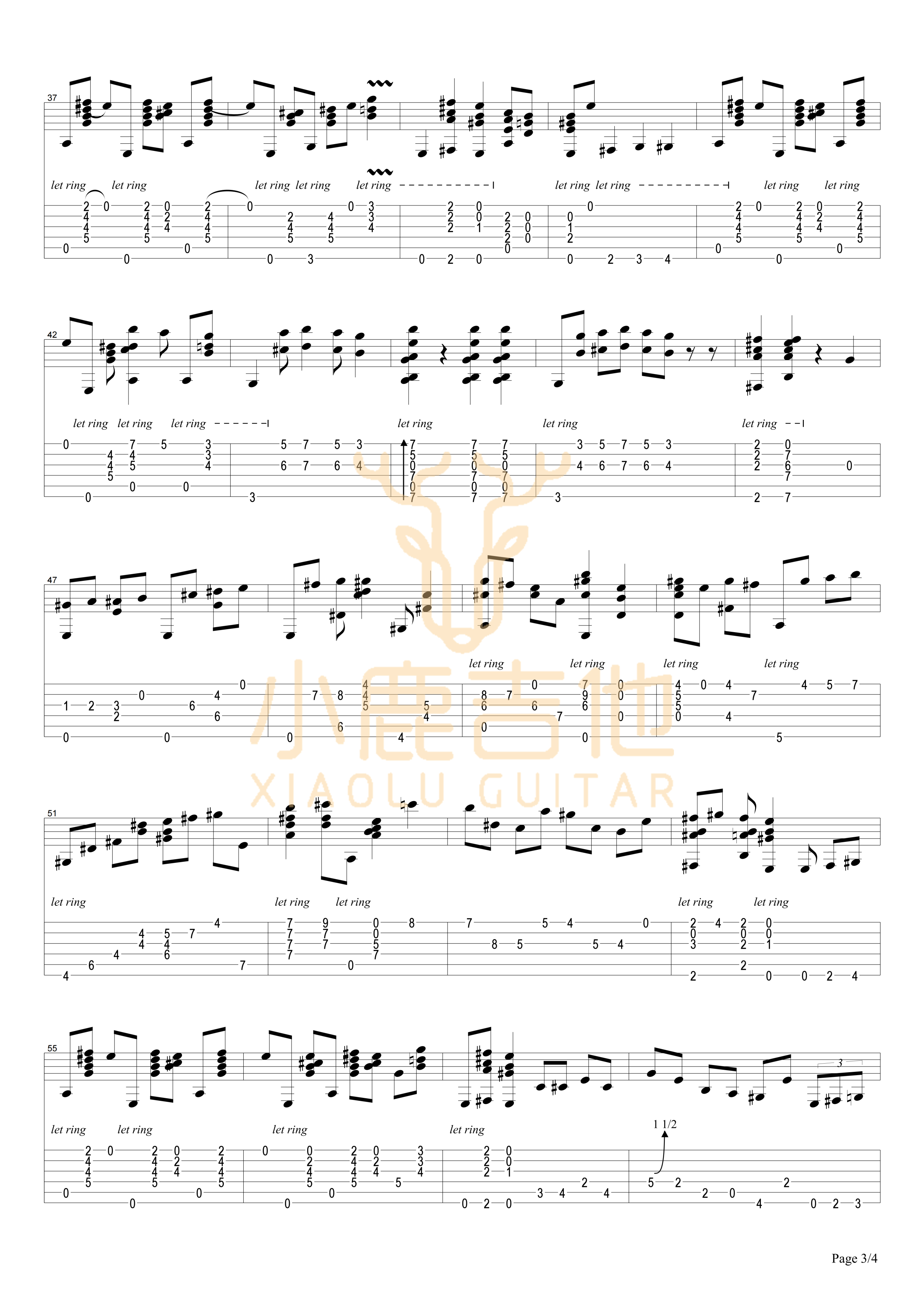 Ol Brother Hubbard-Tommy Emmanuel指弹吉他谱(小鹿吉他)