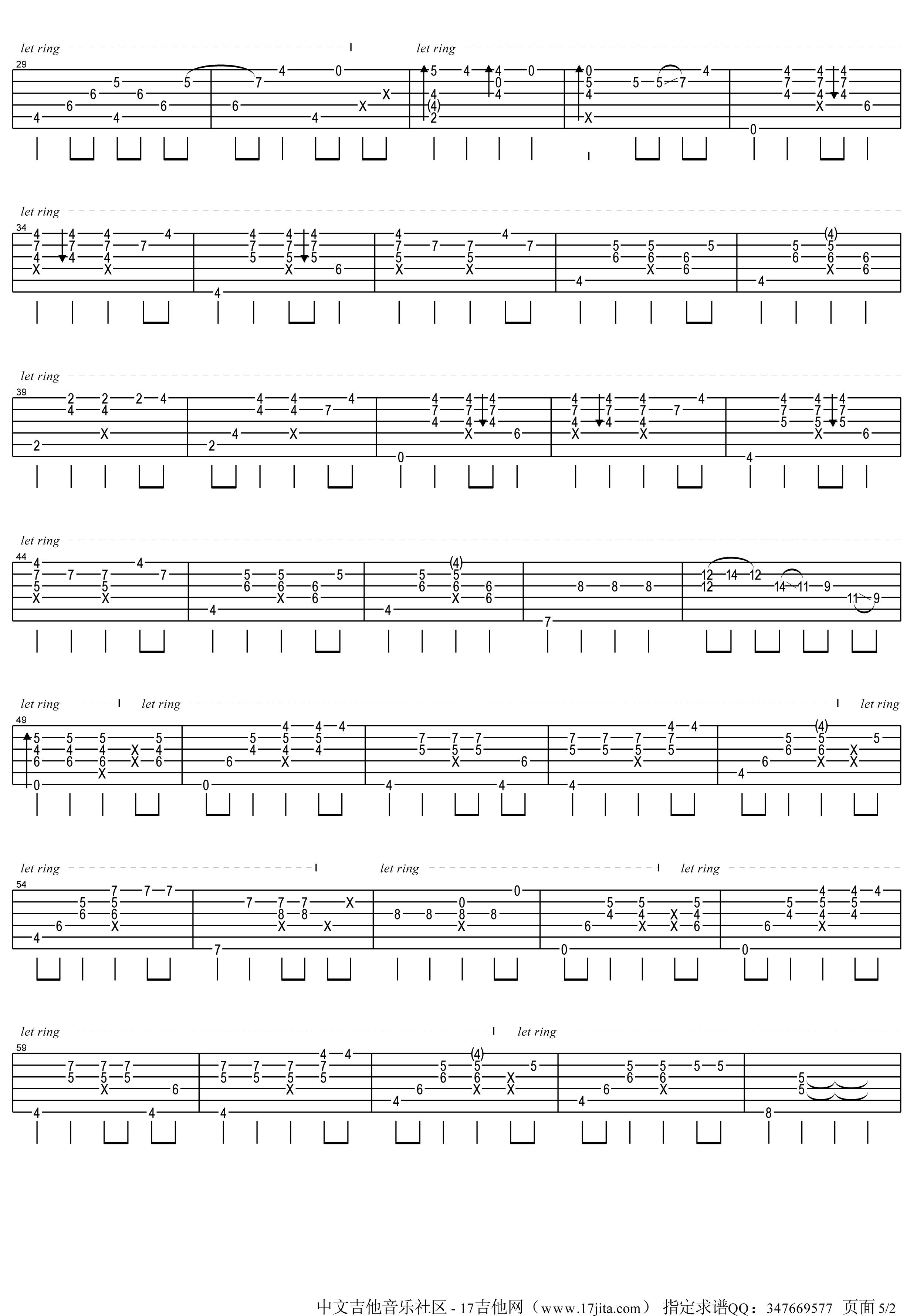 lonely指弹谱 C调精选版_17吉他编配_郑成河