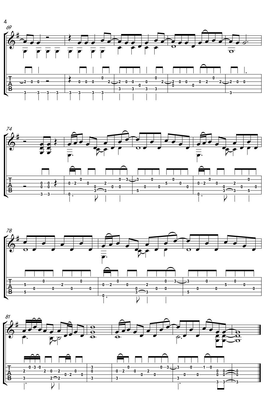 前前世世指弹谱 附演示_Gtp格式_RADWIMPS