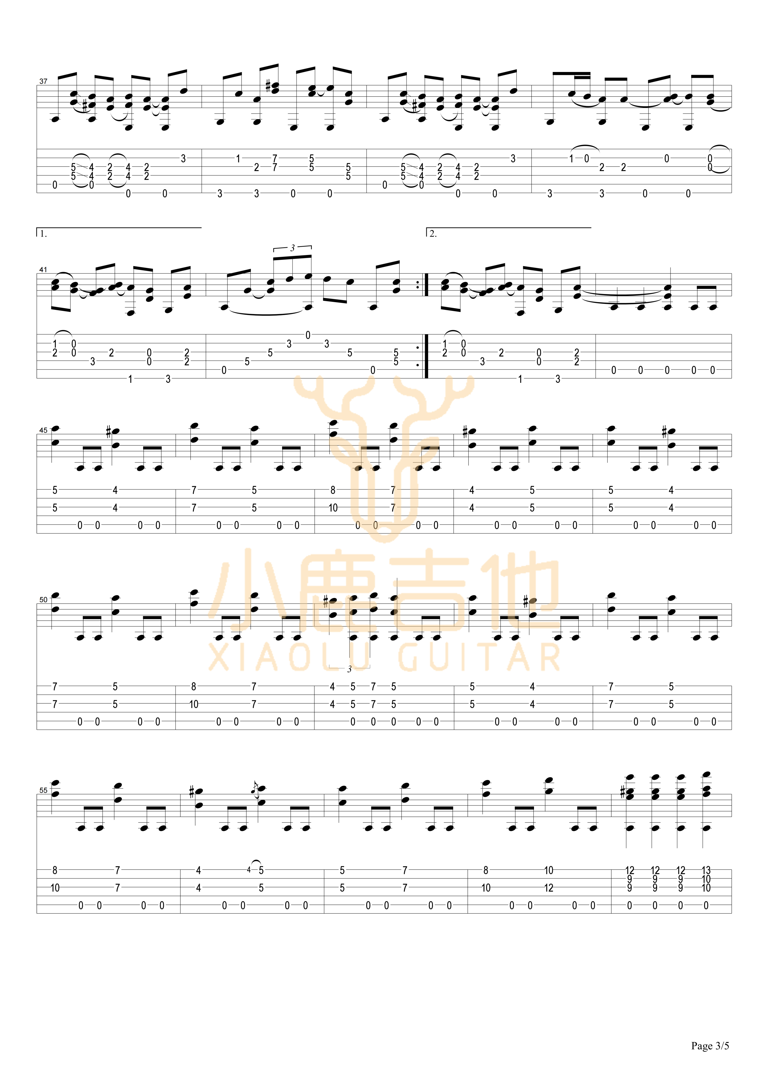 Old Town-Tommy Emmanuel指弹吉他谱（小鹿吉他）