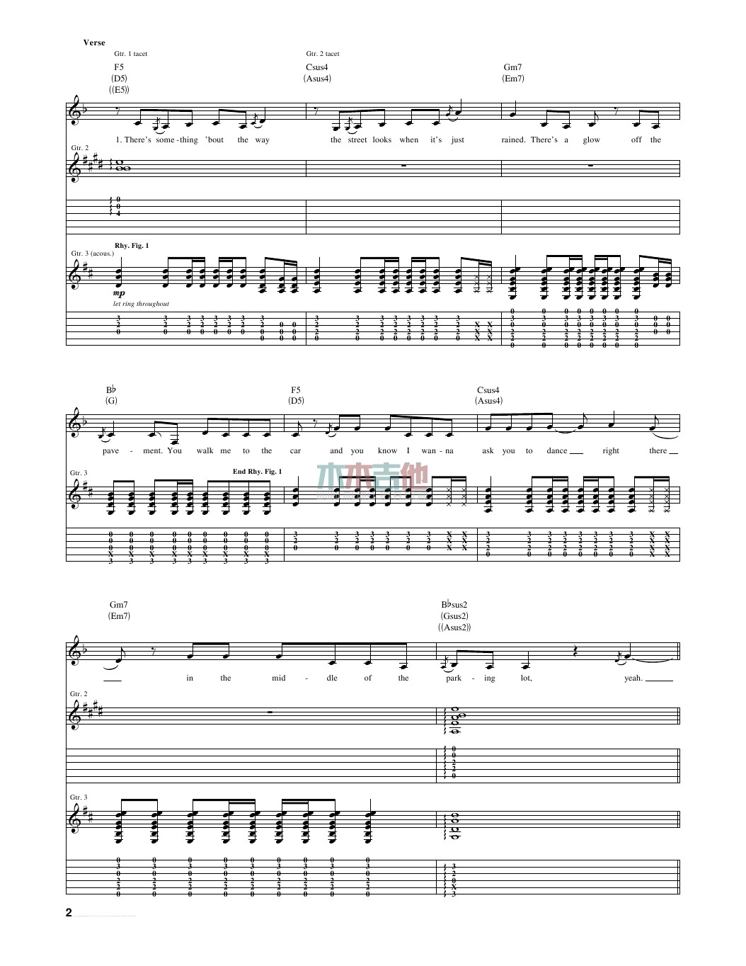 fearless吉他谱 A调女生版_木木吉他编配_Taylor Swift