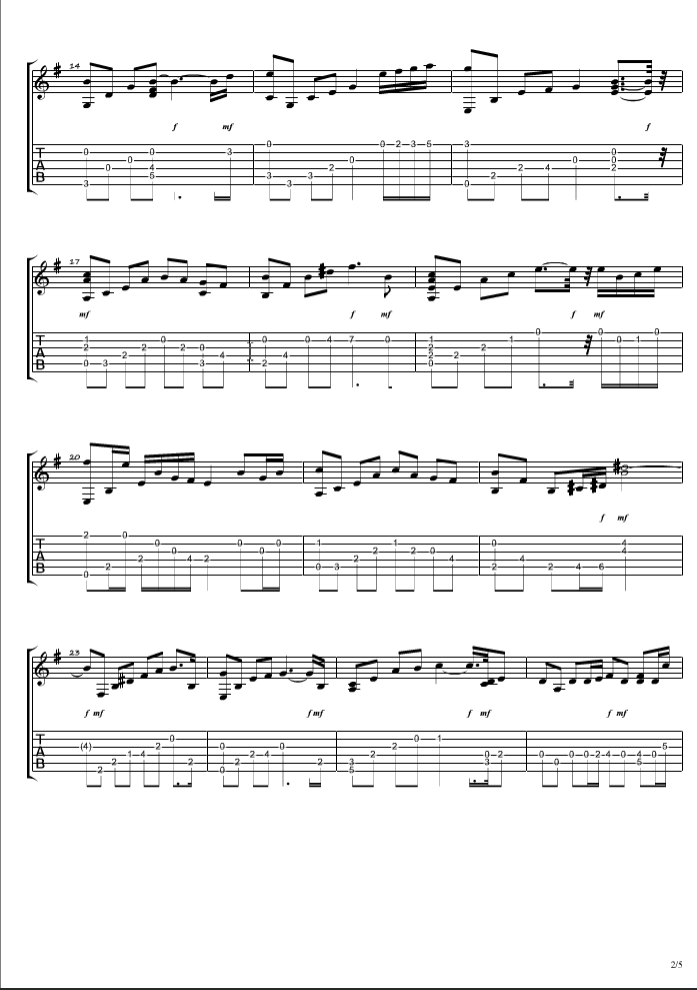 tears指弹谱 原调六线谱_忆往琴声编配_伍伍慧