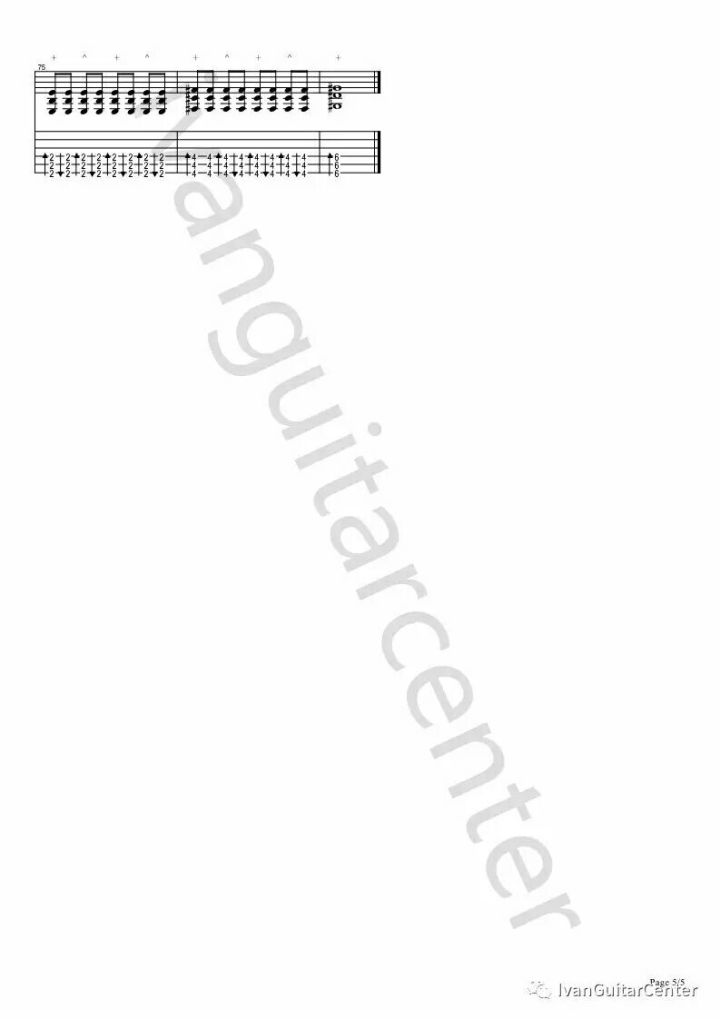 鲸歌吉他指弹谱 E调六线谱_双吉他版_陈亮