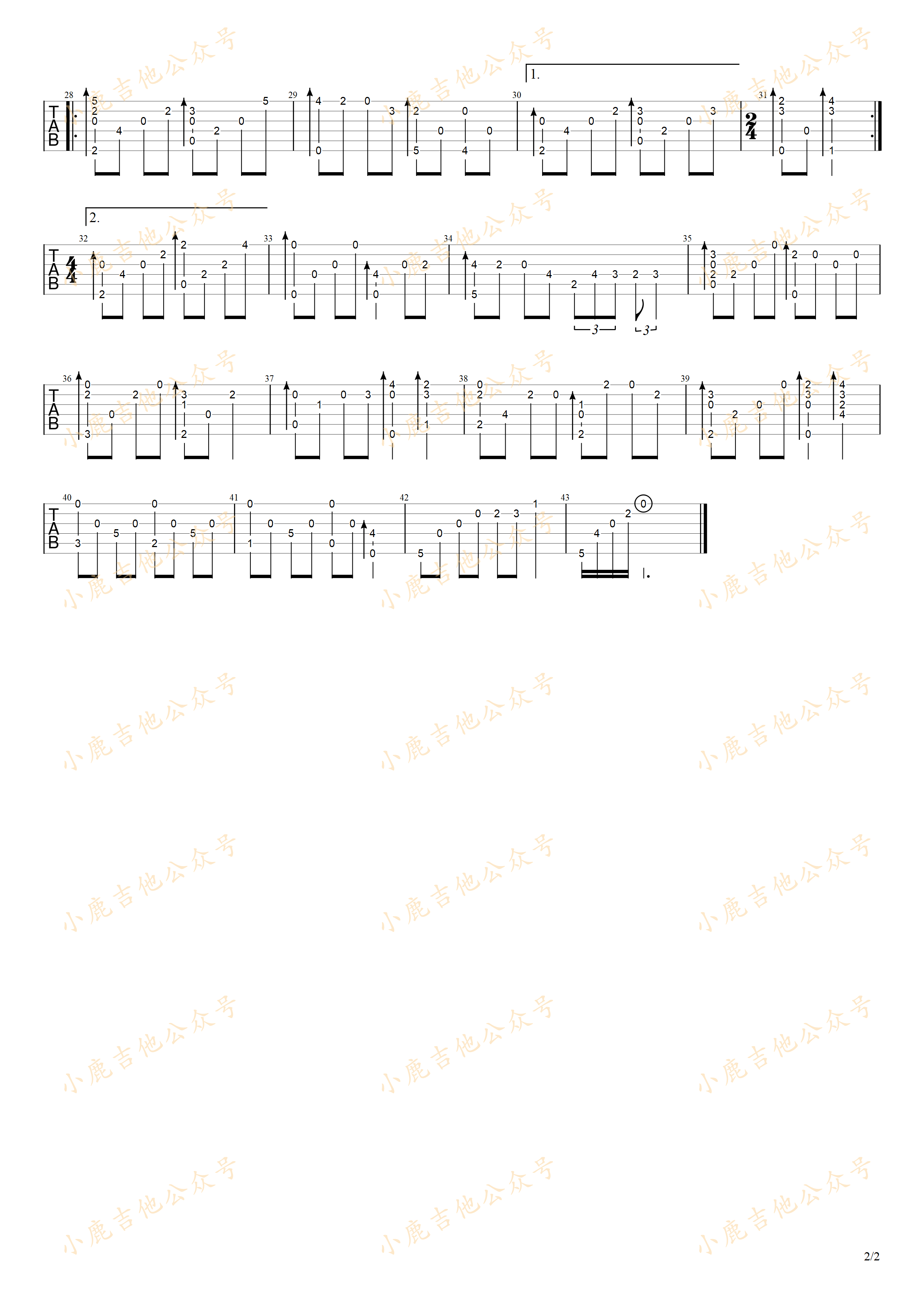 Before saying good night-岸部真明指弹吉他谱（小鹿吉他）