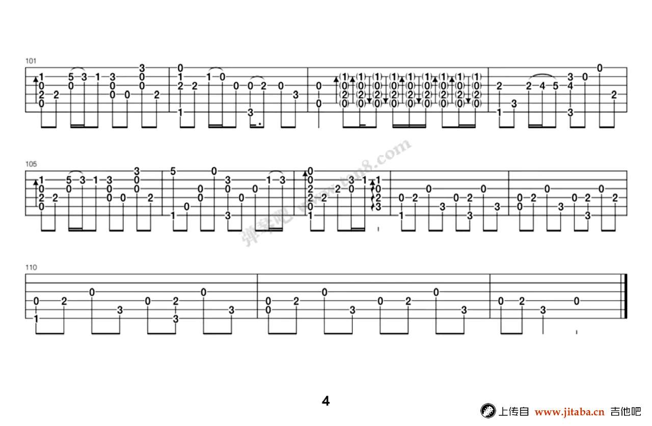 打上花火指弹谱 C调六线谱_弹琴吧编配_米津玄师