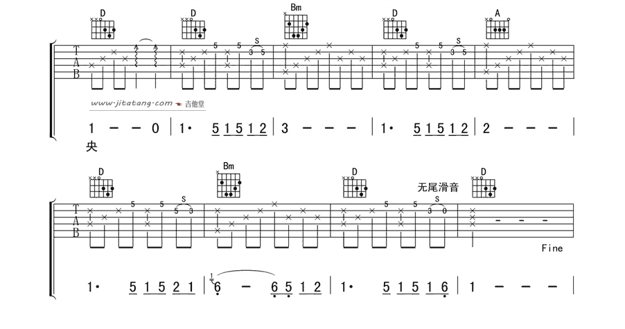 荷塘月色吉他谱 C调简单版_喀什怒放编配_凤凰传奇