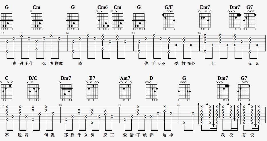 说谎吉他谱 G调附演示_7t吉他教室编配_林宥嘉