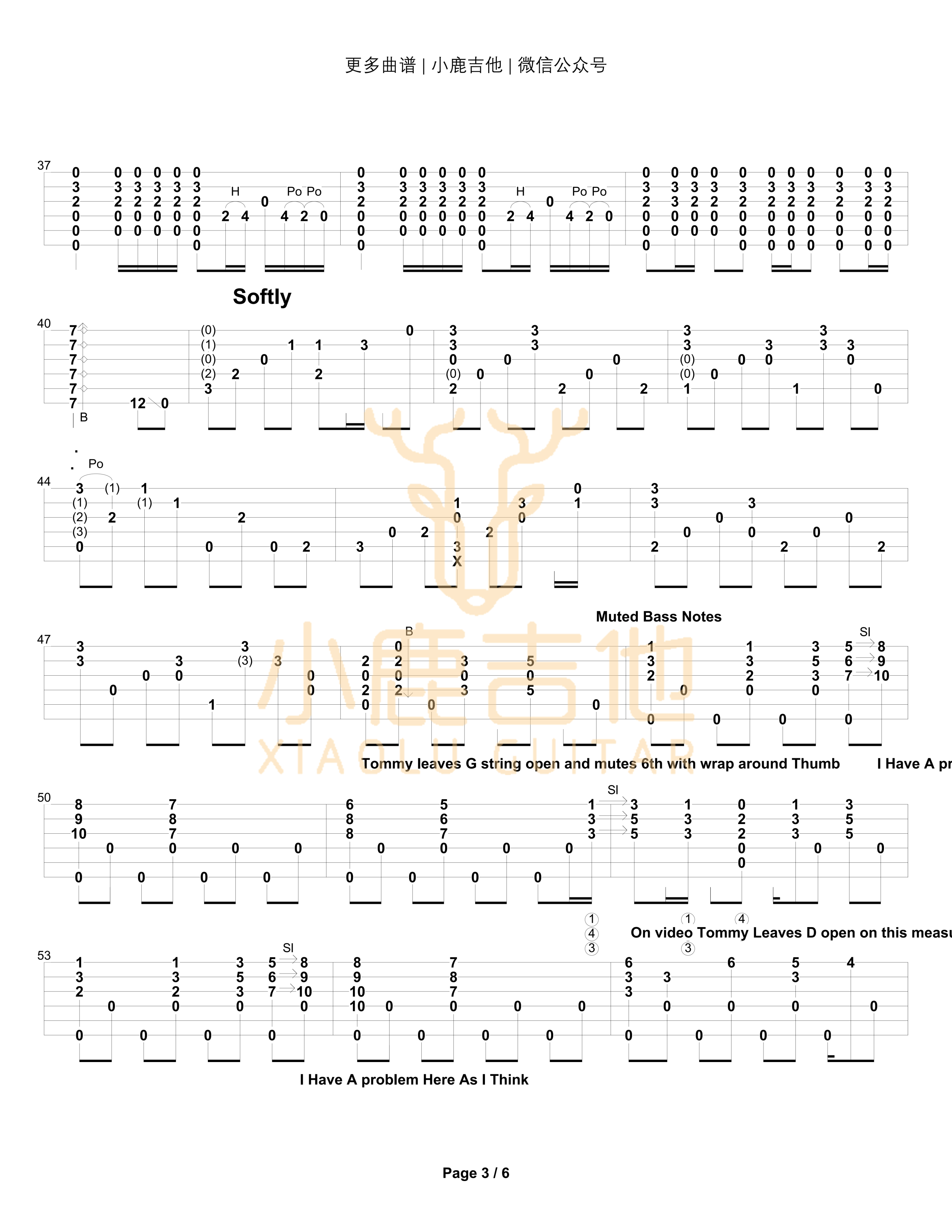 the-hunt-from-up-close-Tommy Emmanuel指弹吉他谱（小鹿吉他）