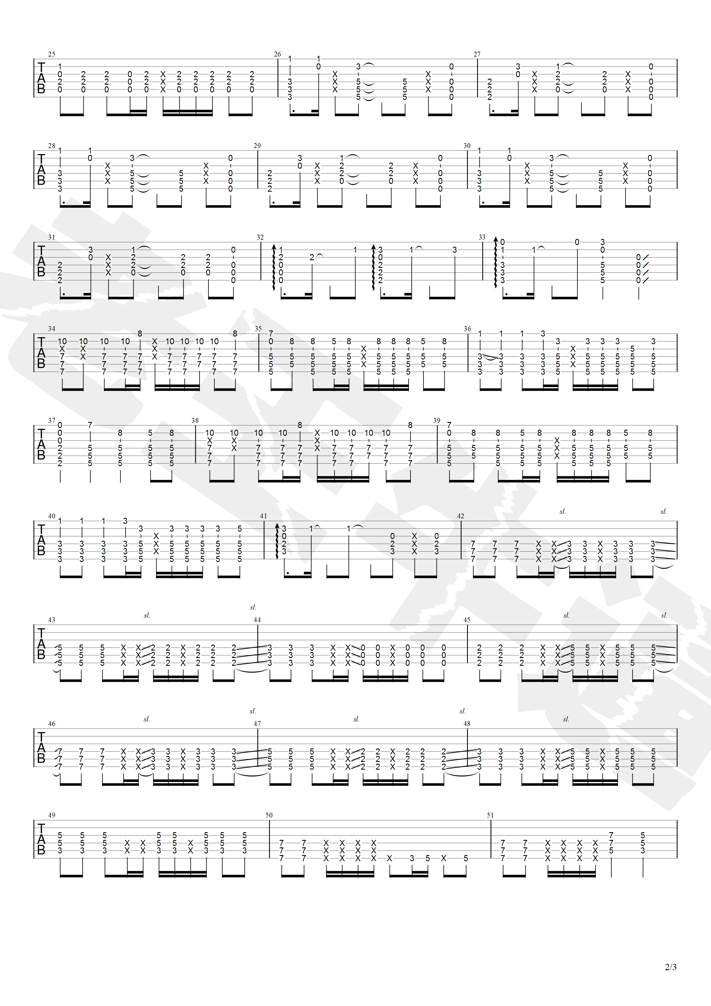 Rage your dream指弹谱 D调高清版_老王乐器编配_头文字D片