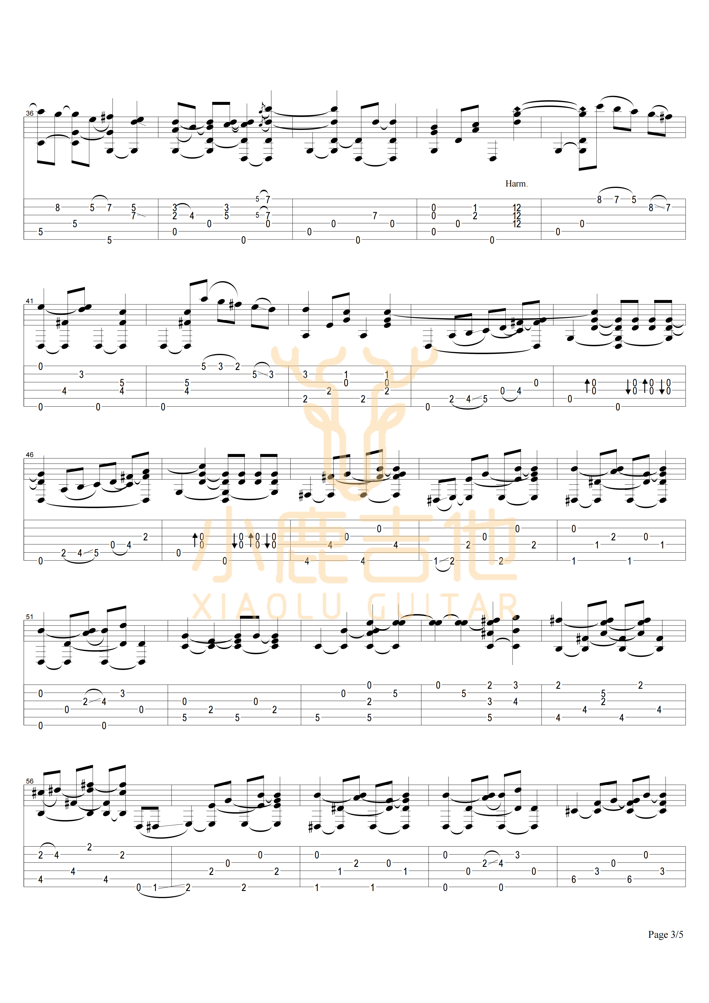 COWBOY'S DREAM-Tommy Emmanuel指弹吉他谱_小鹿吉他