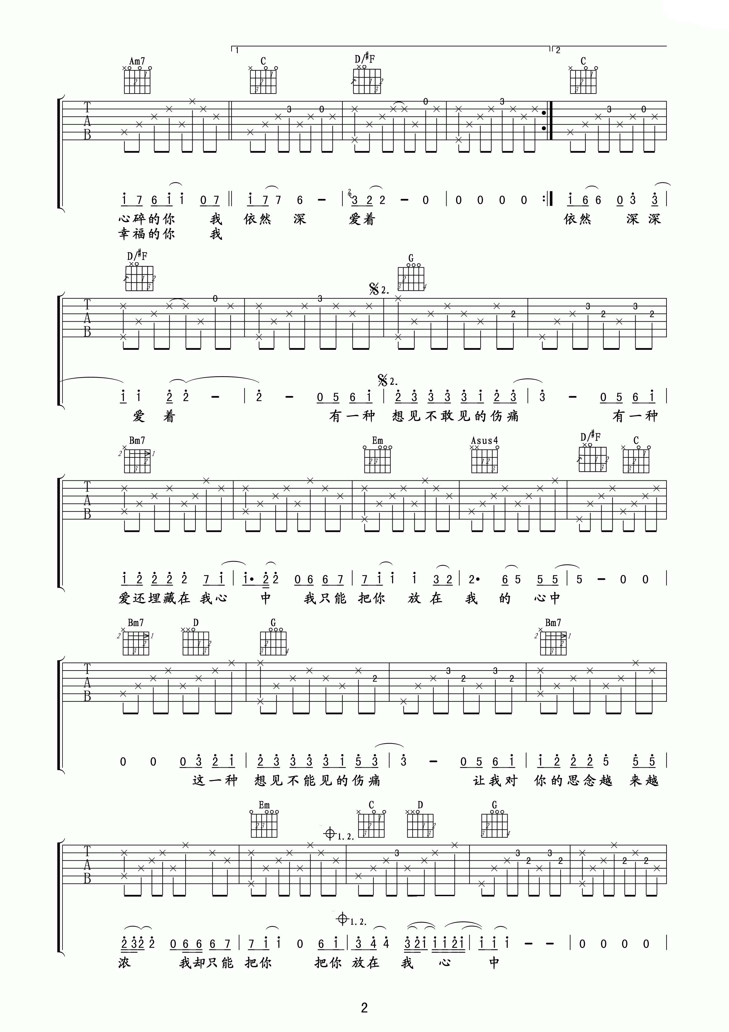 听说爱情回来过吉他谱 B调_玩易吉他编配_林忆莲