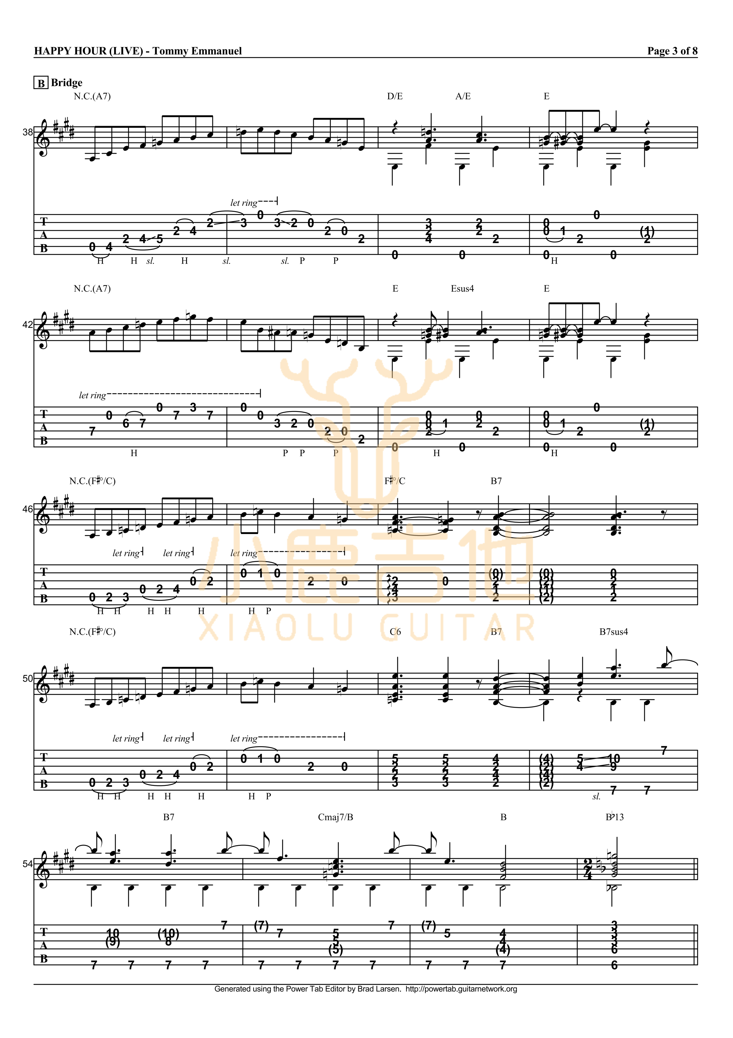 Happy Hour(live)-Tommy Emmanuel指弹吉他谱