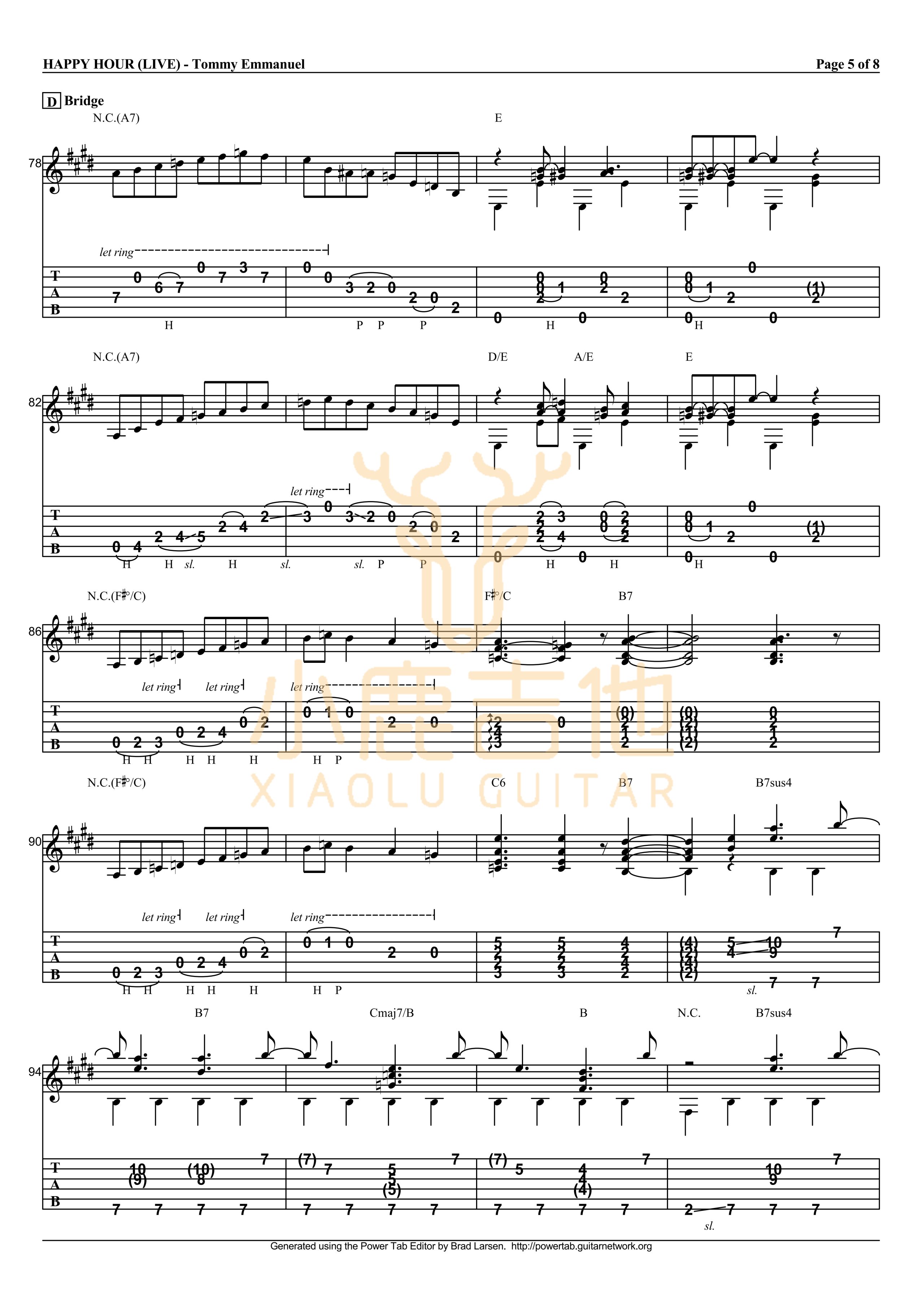 Happy Hour(live)-Tommy Emmanuel指弹吉他谱