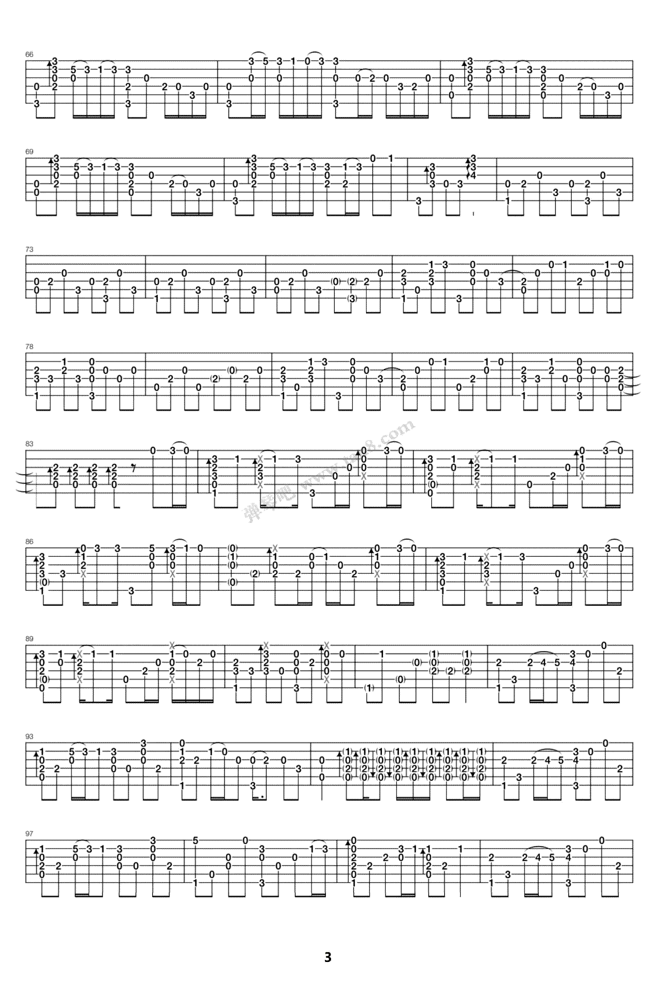 打上火花指弹谱 原调高清版_弹琴吧编配_米津玄师