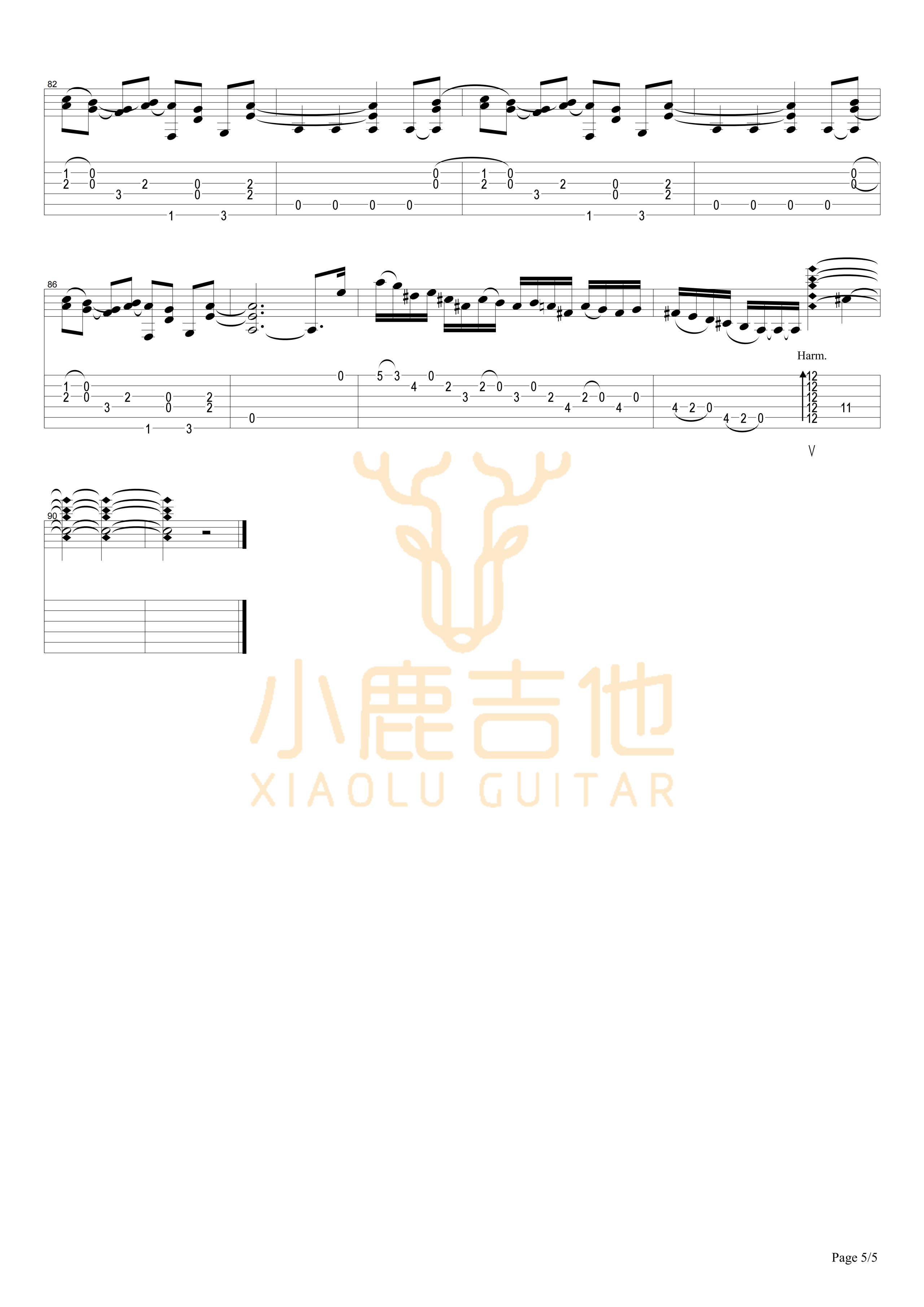 Old Town-Tommy Emmanuel指弹吉他谱（小鹿吉他）