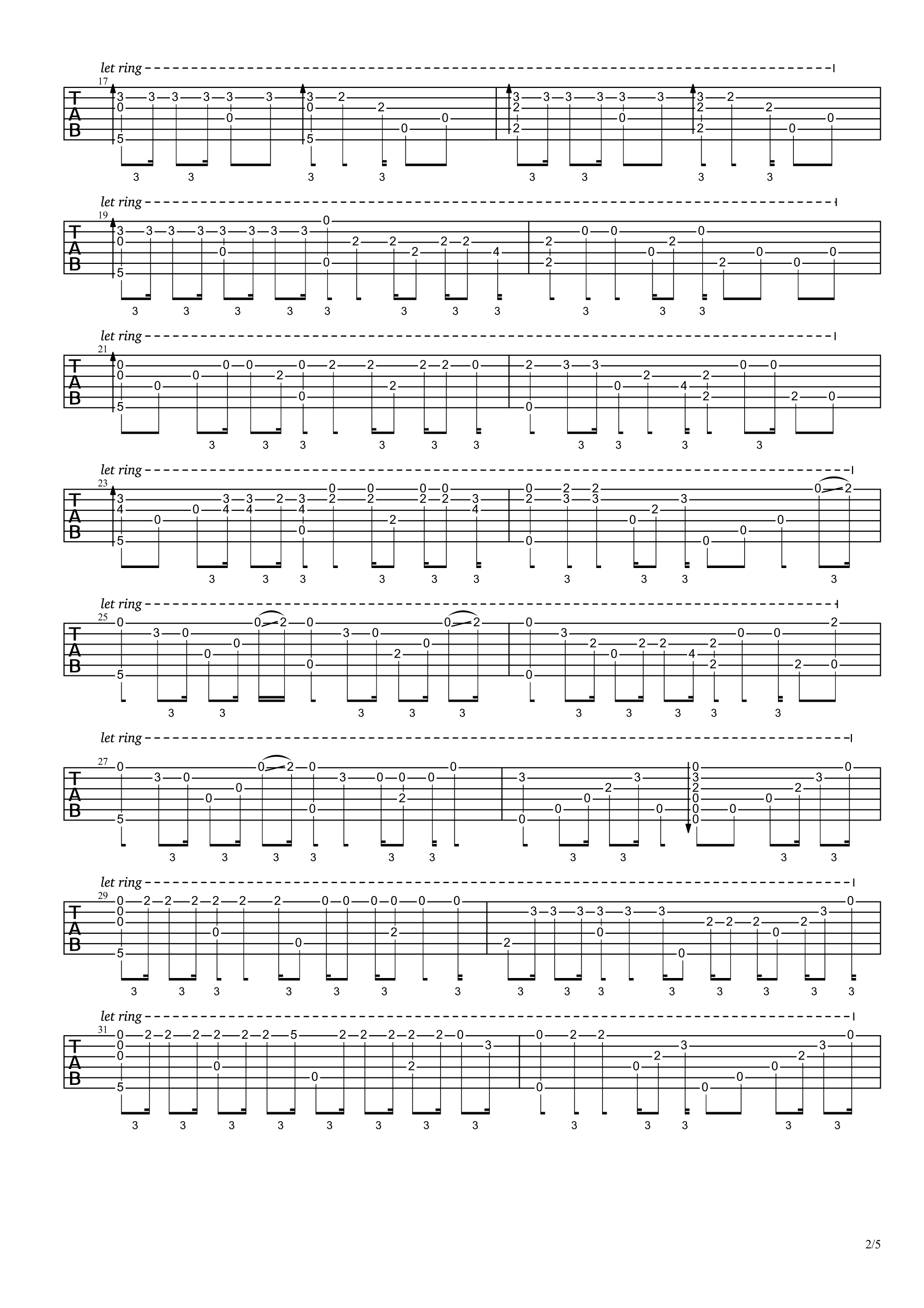 secret base 指弹谱 D调六线谱_高清版_未闻花名