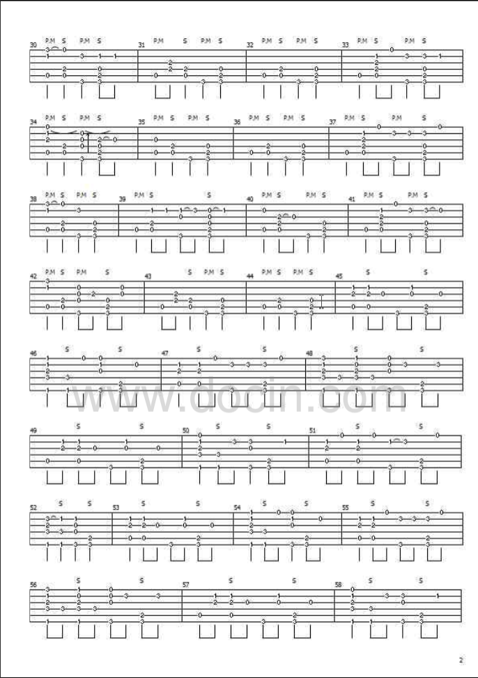 Somebody that I used to know指弹谱 原调_豆丁网编配_郑成河