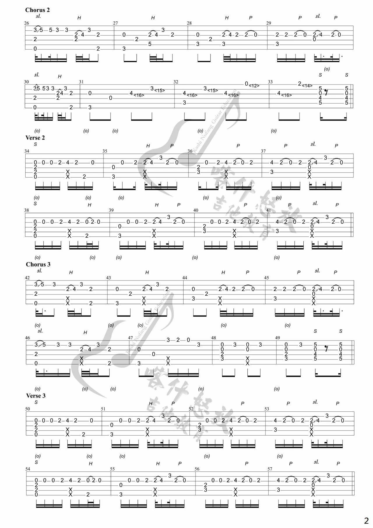 7 years吉他指弹谱 原调六线谱_喀什怒放吉他编配_Lukas Graham