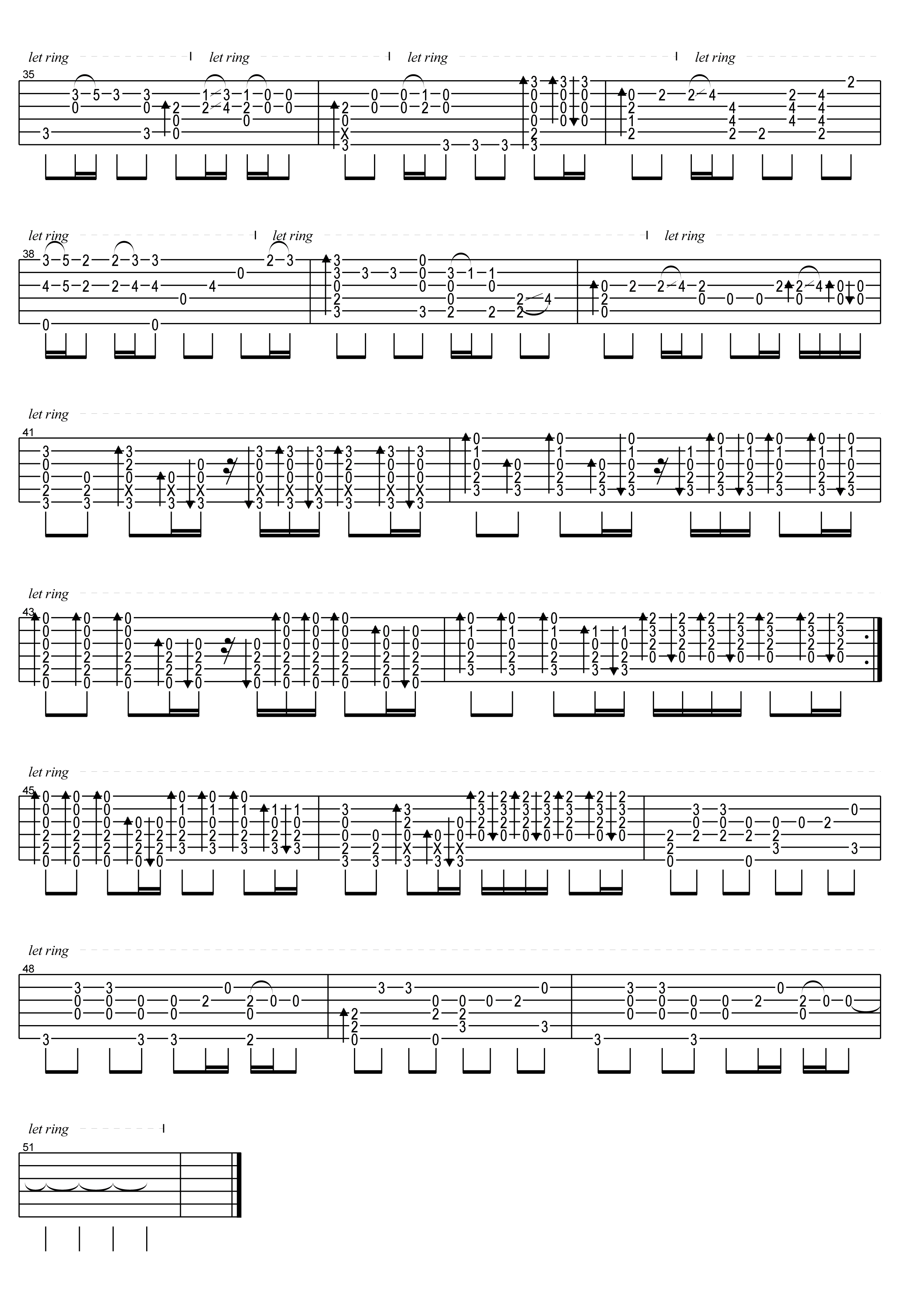 晴天指弹谱 卢家宏版_ycteamo编配_周杰伦