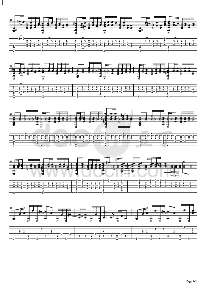 君と僕吉他指弹谱 六线谱_原版_松井佑贵