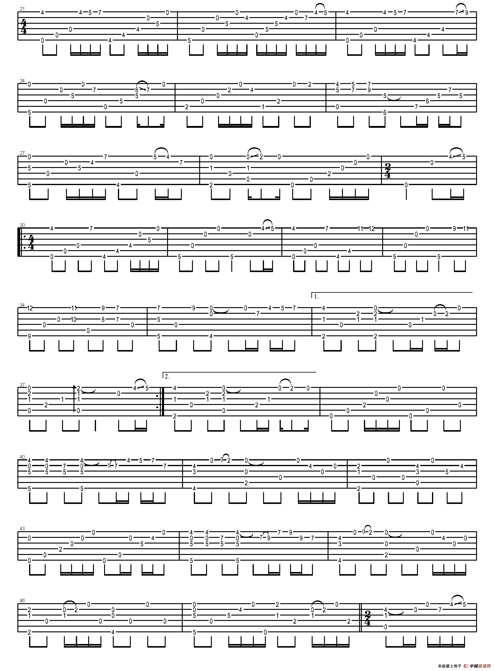 november吉他指弹谱 D调_乐器学习网编配_岸部真明