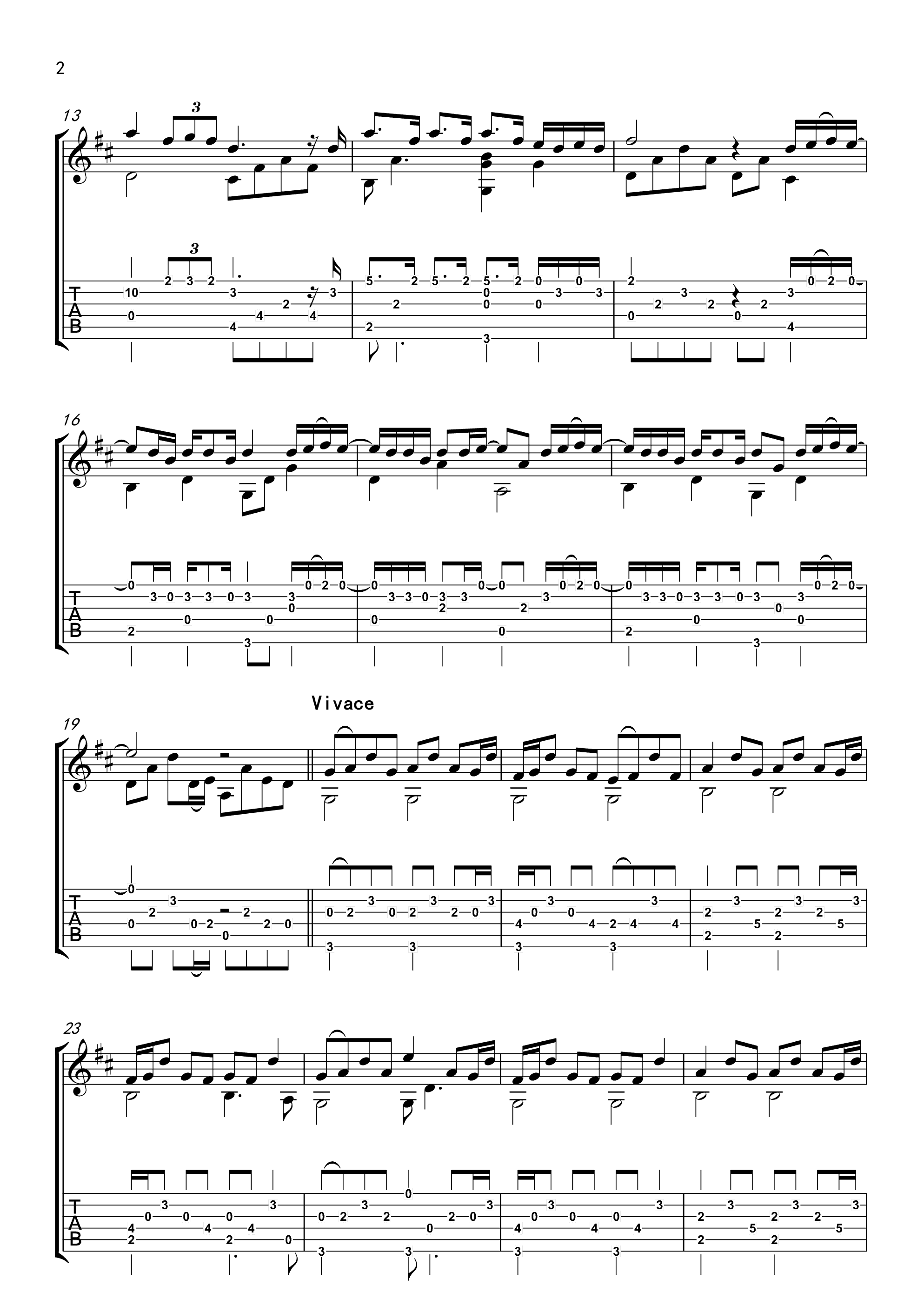 梦灯笼指弹谱 原调六线谱_高清版_RADWIMPS