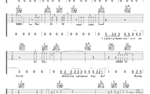 Running on Faith吉他谱 G调精选版_17吉他编配_Eric Clapton