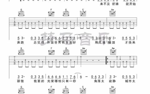 林中鸟吉他谱 C调_梦马音乐编配_葛林
