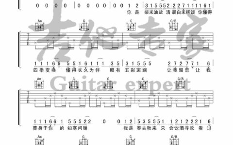 亦是此间少年吉他谱 C调高清版_吉他专家编配_枯木逢春