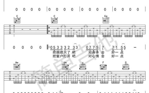 虎口脱险吉他谱 C调简单版_简单吉他编配_老狼