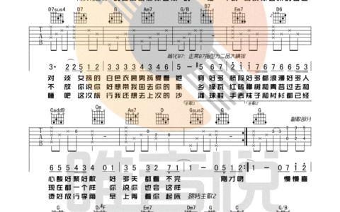 慢慢喜欢你吉他谱 G调女生版_唯音悦编配_莫文蔚