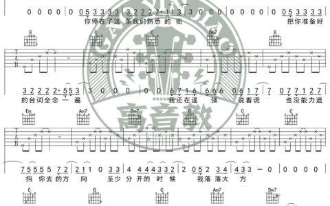 你还要我怎样吉他谱 C调入门版_高音教编配_薛之谦